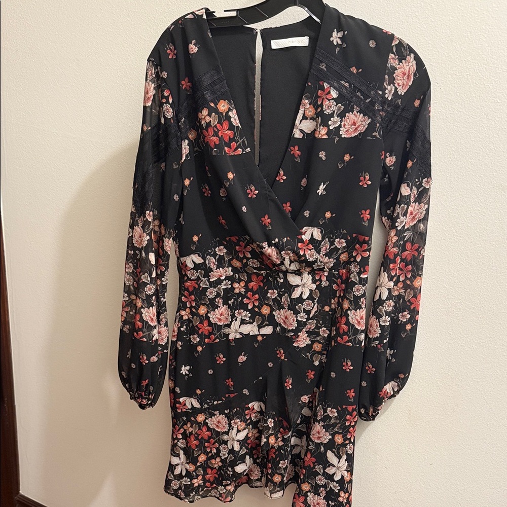 Floral Black Dress